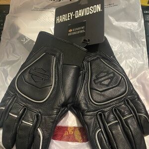 Harley-Davidson Black and Gray Riding Gloves